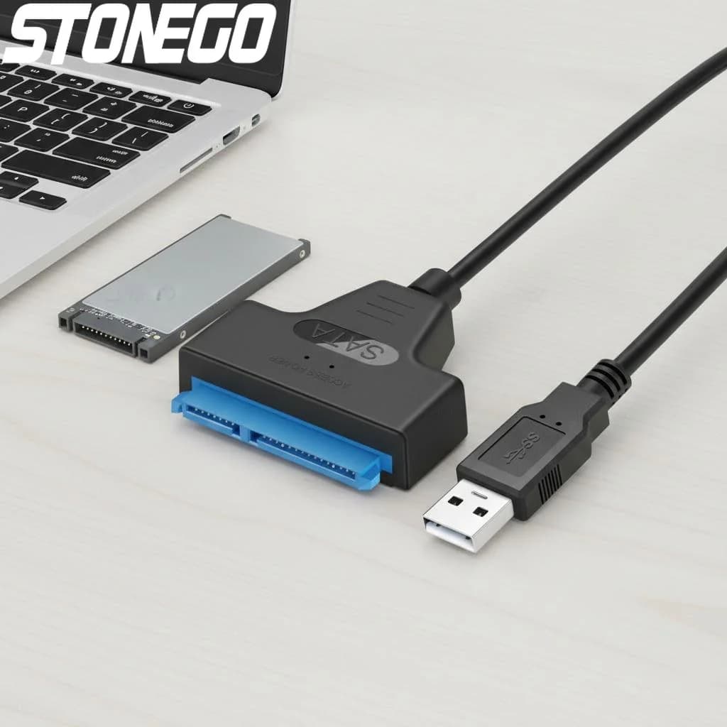 Cavo USB SATA 3 con Adattatore USB 2.0 Tipo C per SSD/HDD Esterno da 2,5 Pollici Compatibile con PC e Laptop