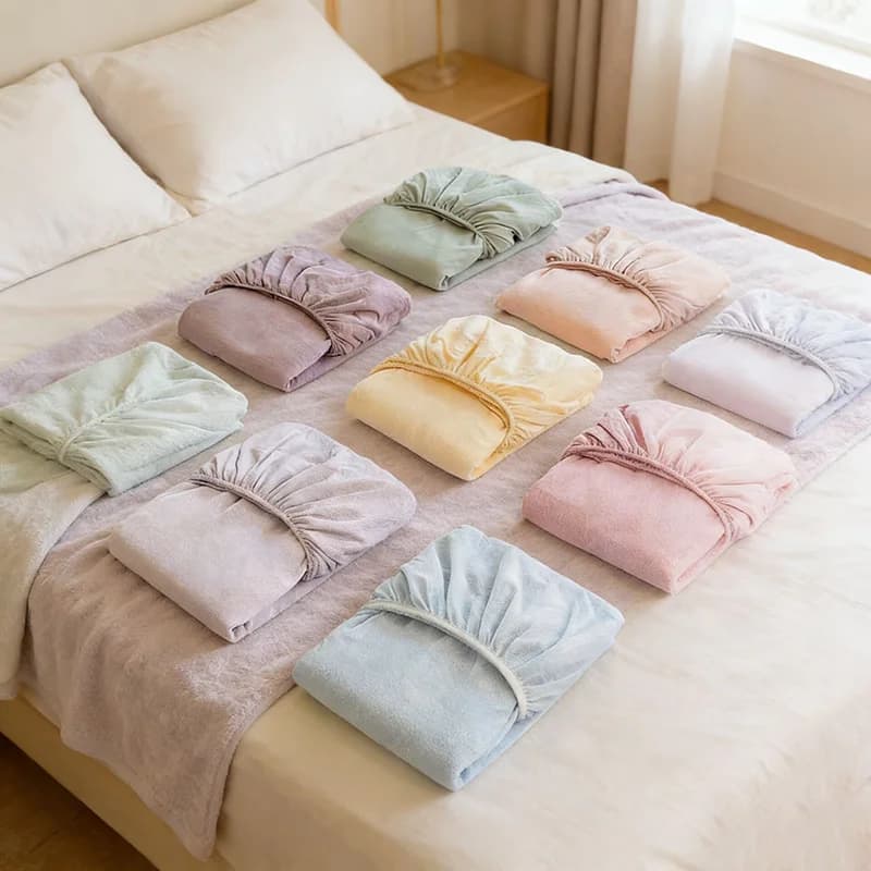 Coprimaterasso Elasticizzato Invernale in Peluche Caldo, Rivestimento Termico in Velluto Soffice per Letto Singolo, Matrimoniale, Queen, King
