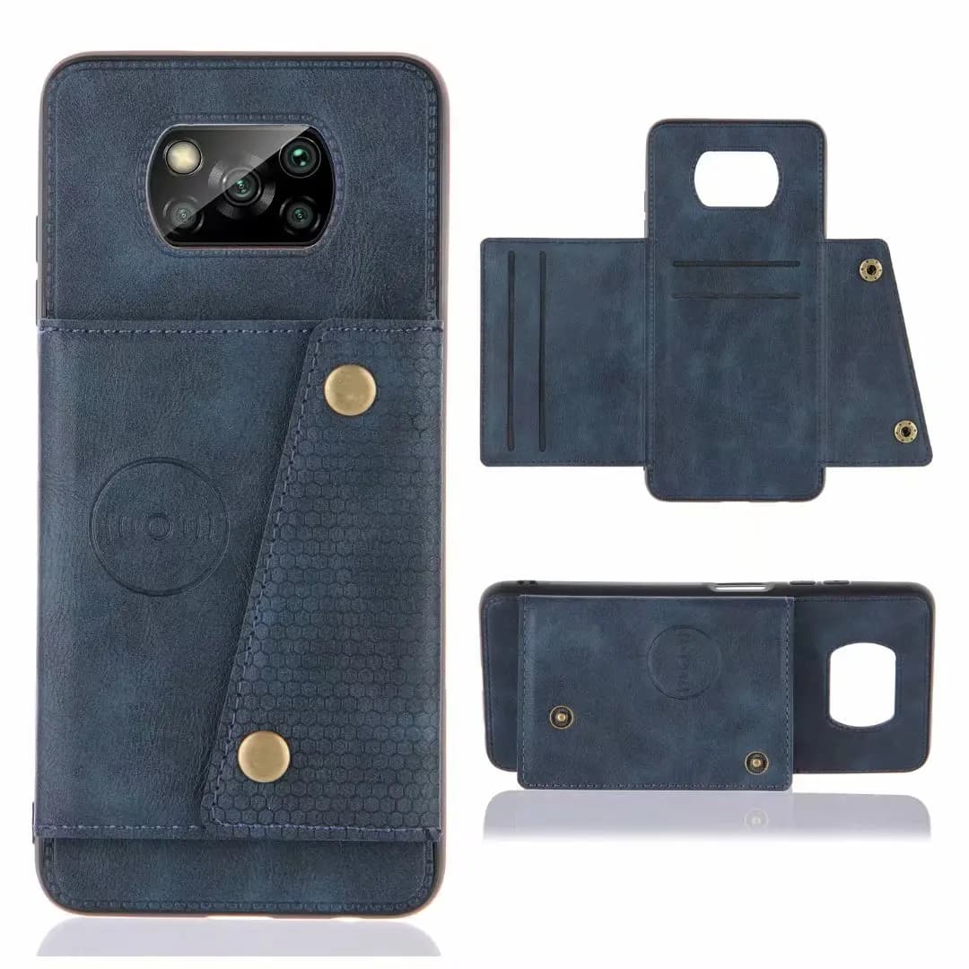 POCO X3 PRO X 3 NFC Flip Cover posteriore in pelle PU di lusso per Xiaomi POCO F2 PRO M3 F3 GT slot per schede custodia per supporto