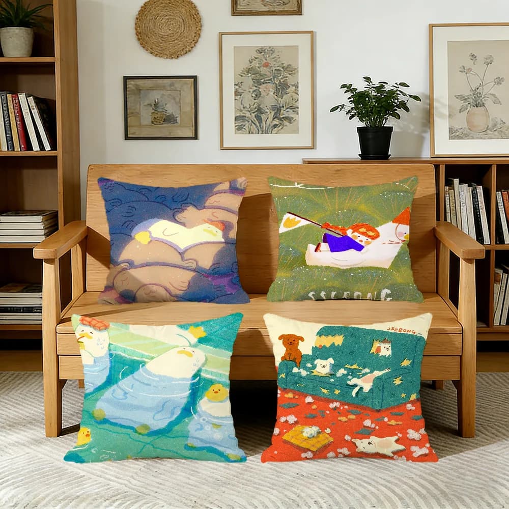 Fodera per cuscino SSEBONG ART per decorazione di divani, casa, auto, camera, caffetteria, ufficio, stile nordico semplice