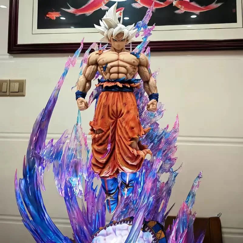 Nuova Statuetta Dragon Ball 2025, Son Goku 25cm, Ultra Instinct Super Saiyan, Figurina in PVC, Modello da Collezione, Regalo