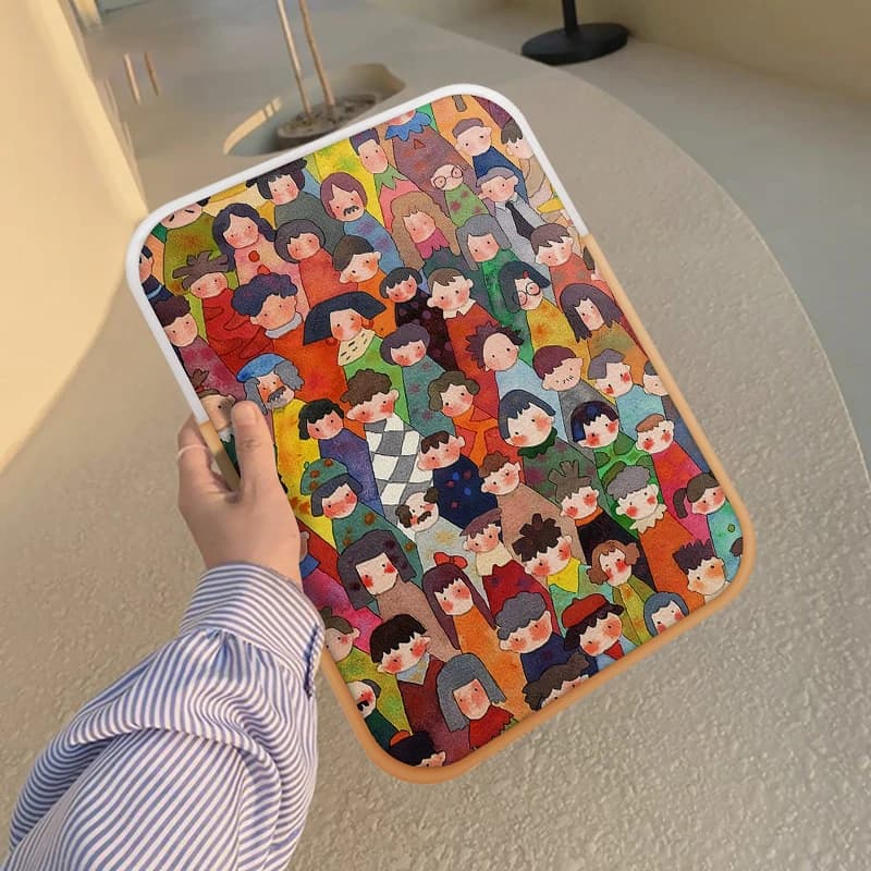 Cute Burger Inner Bag Storage Bag Cartoon Laptop Bag