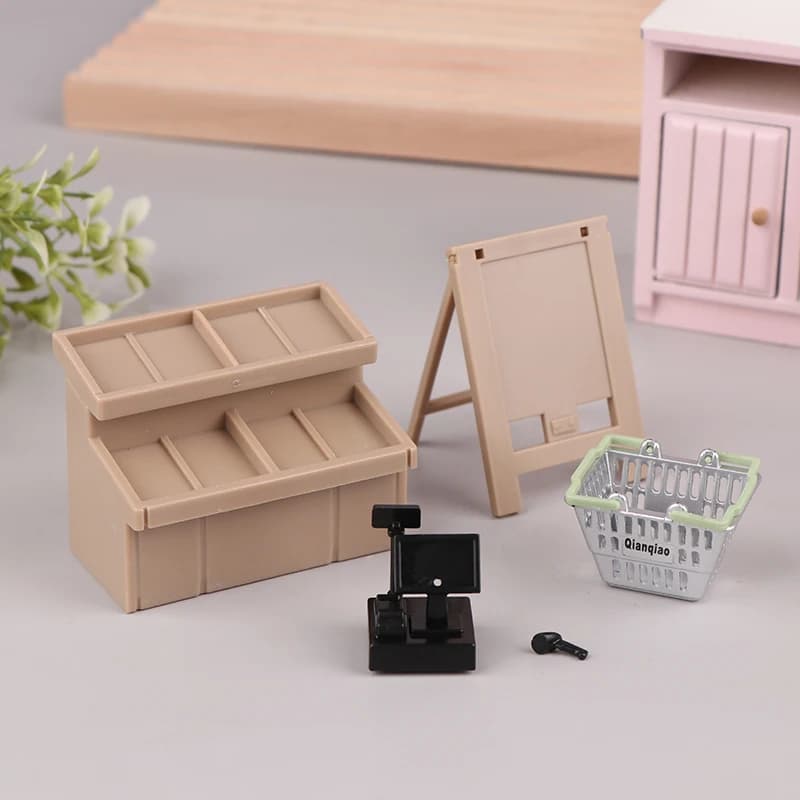 New.1pc Mini Dollhouse Miniature Furniture Coffee Maker Coffee Cup Storage Shelf Simulation Dollhouse Decor DIY Toys Doll House