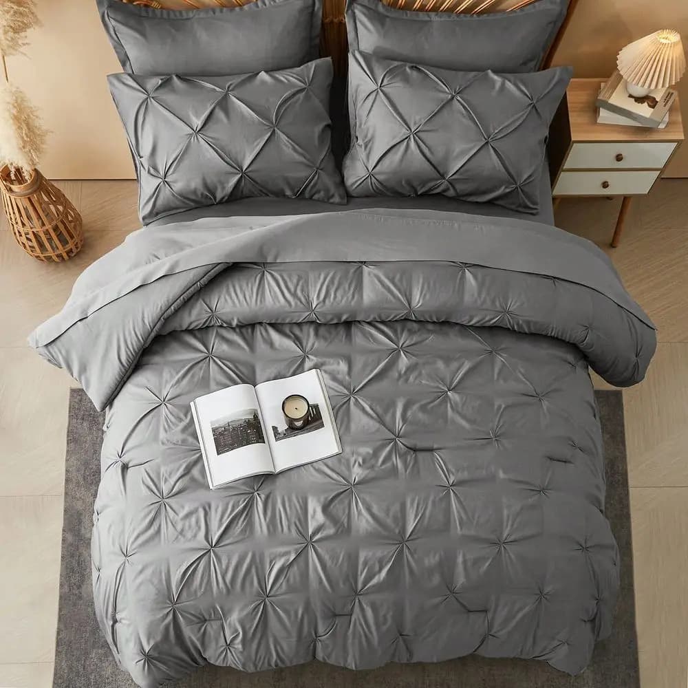Set di 7 Pezzi per Letto in una Borsa, Lussuosi Set di Biancheria da Letto per Tutte le Stagioni con 1 Piumino, 1 o 2 Federe, Lenzuolo Piatto, Lenzuolo con Angoli, 1 o 2