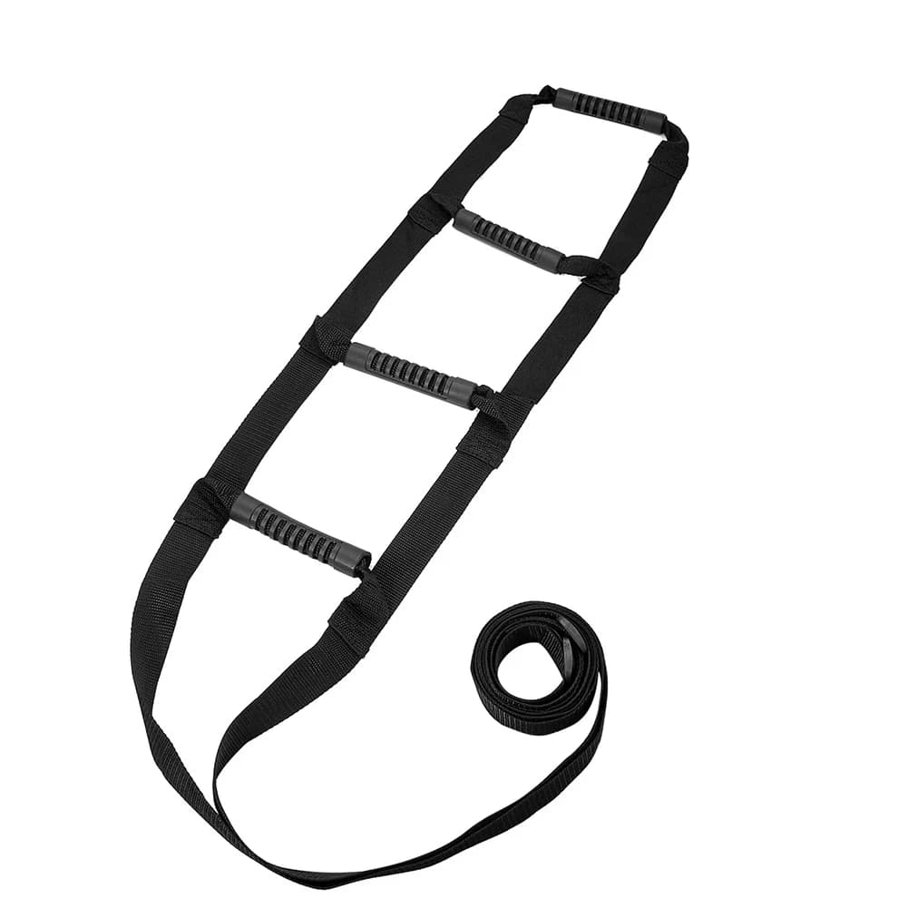 Adjustable rope ladder with 4 nylon handles for lifting and descending, bed care device for patient injury recovery