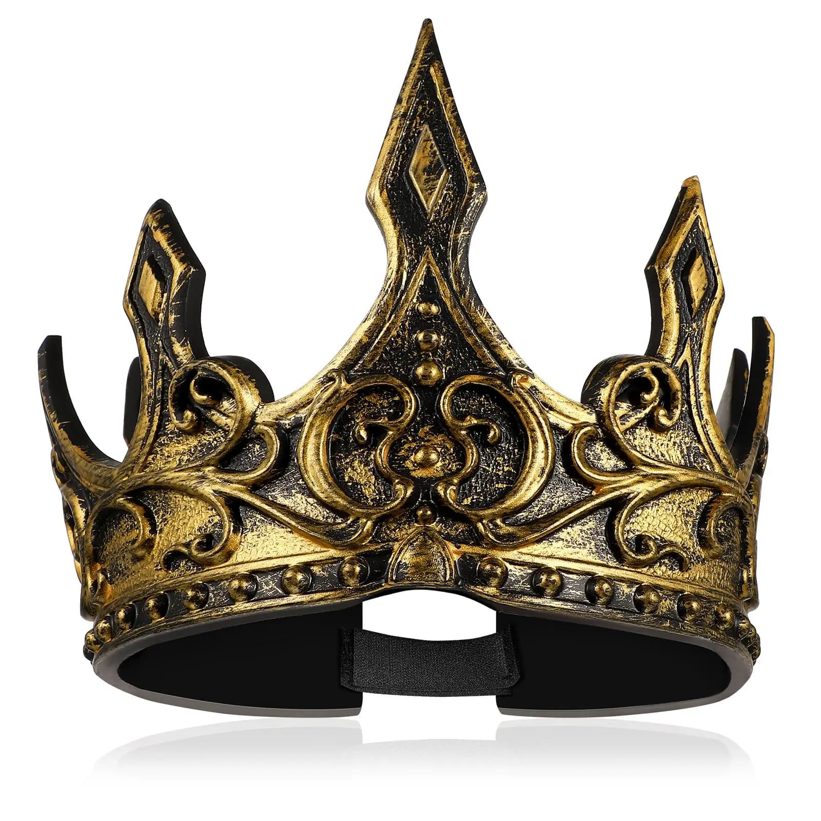 Crown King For Men Crowns Halloween Costume Kings partymedievale Prom Boysroyal Vintage Witch copricapo copricapo (modello casuale)