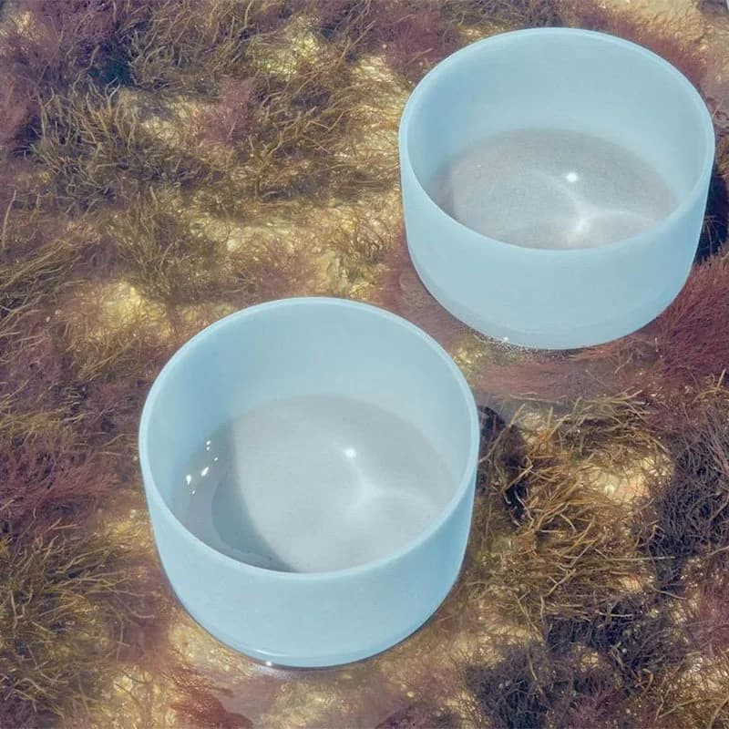 STAR LINKUP 9 Inch Frosted Quartz Crystal Singing Bowl 440Hz with Rubber Mallet for Meditation Yoga Sound Healing - Life of Flow