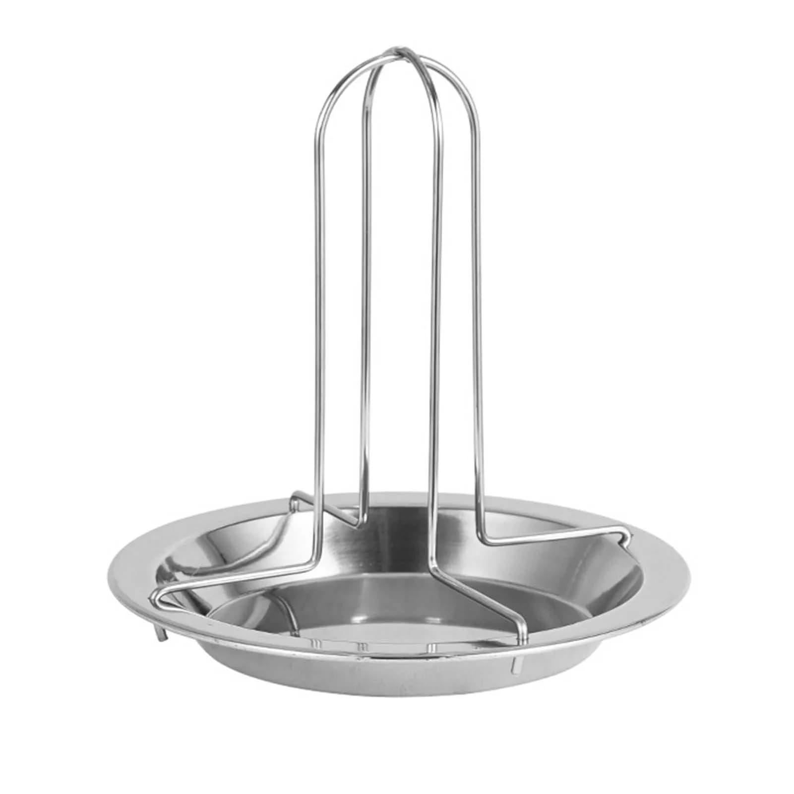 Supporto Verticale per Arrosto di Pollo in Acciaio Inox, Accessori per Barbecue con Trattamento Fotometrico per Cucina