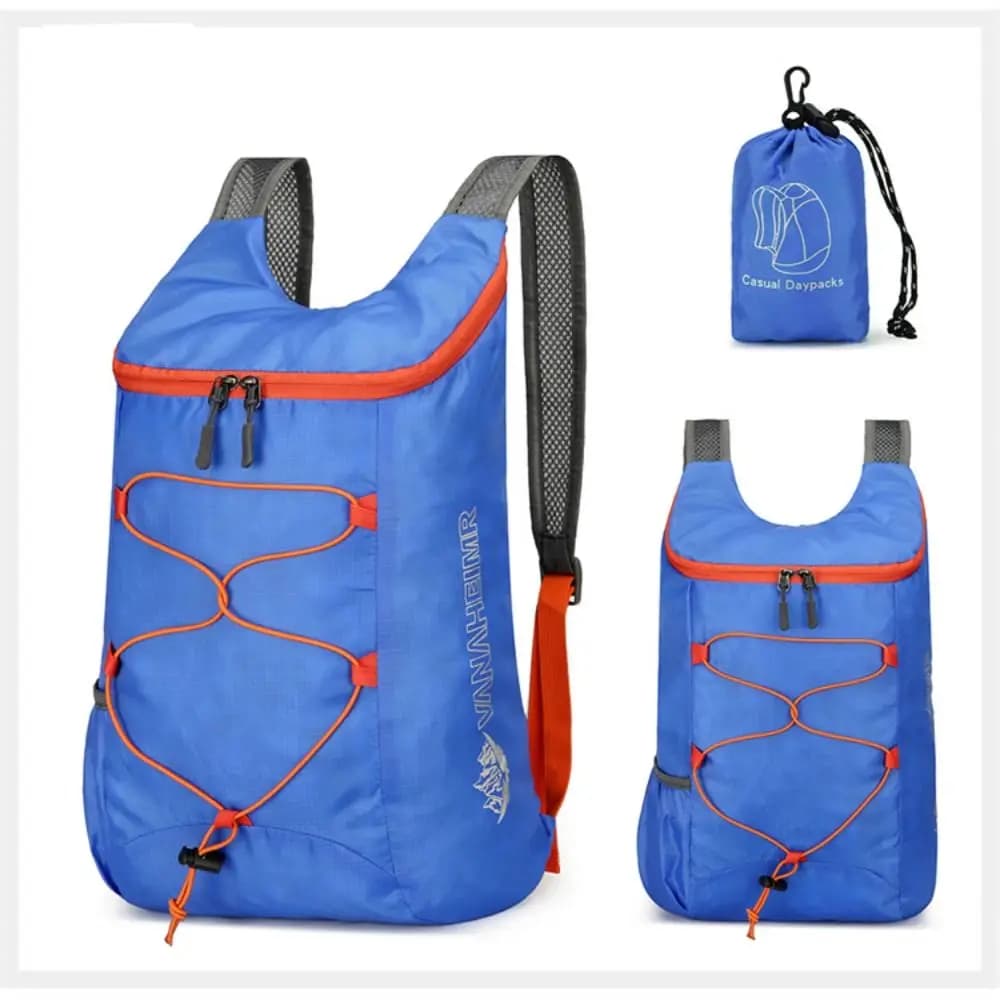 Foldable Sports Backpack Waterproof Nylon Fabric Ultra Lightweight Camping Backpack High-capacity Hiking Daypack