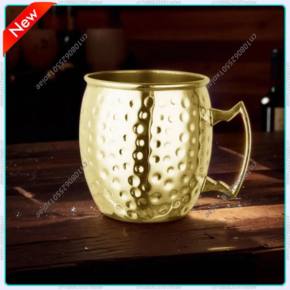 Tazza Moscow Mule in Acciaio Inox, Bicchiere per Cocktail Placcato Rame, per Bevande Fredde, Birra, Vino, Bar, Feste, Regali