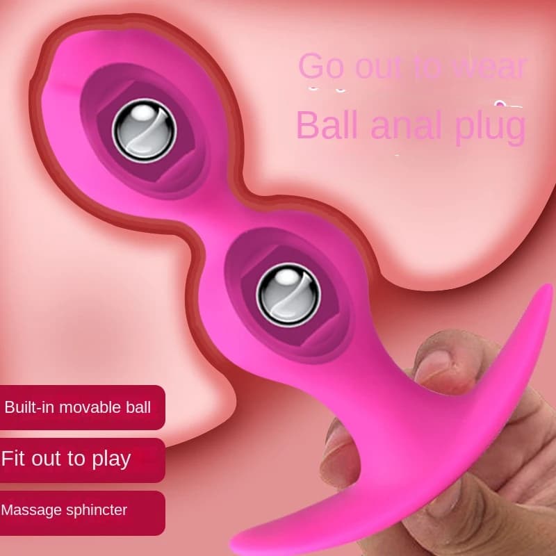 Silicone piccole grandi doppie perline butt plug anale indossabile all'aperto plug anale massaggio della prostata punto G giocattoli del sesso per uomo donna gay