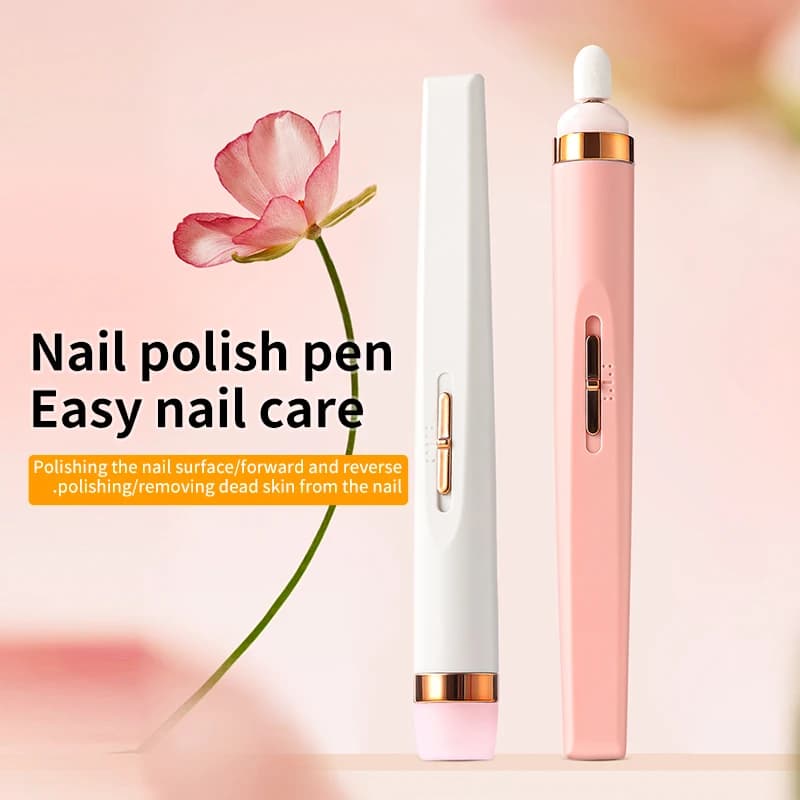 USB Rechargeable Nail Electric Pen with LED Light, Multifunction Nail Lima, Gel Removal Tool and Manicure