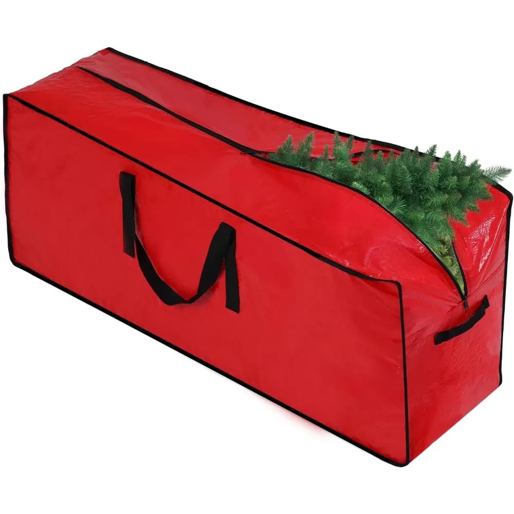 Large Christmas Tree Storage Bag for Artificial Trees Up to 7 Feet, Heavy-Duty Zippered Protective Case with Handles for Easy Transport and Storage, Durable Waterproof and Dust-Proof Cover Shields Against Moisture, Dust,