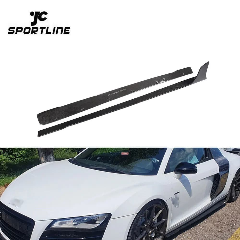 Estensioni Laterali in Vera Fibra di Carbonio per Audi R8 V8 V10 2 Porte 2008-2015