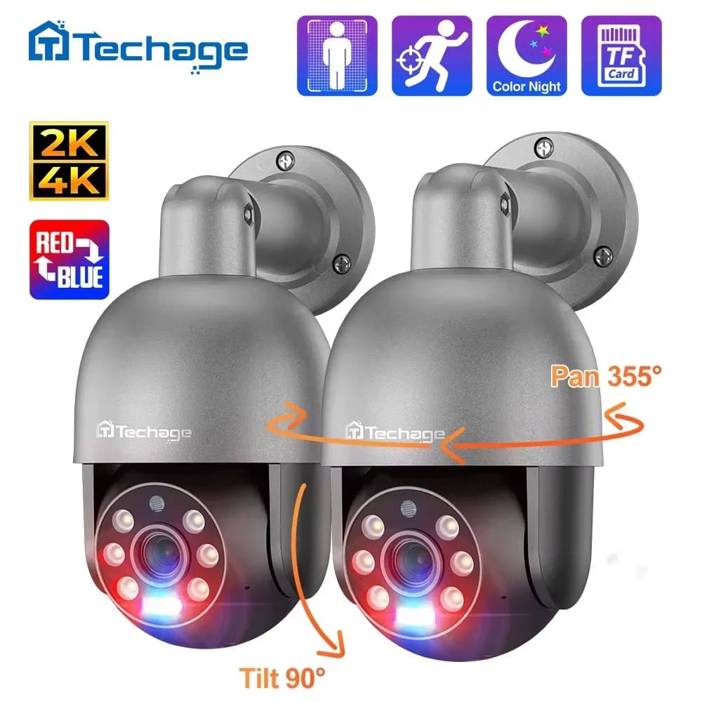 Techage 5MP/8MP 4K PTZ Бе eovaniсность POE Сеее Suuра eusра наблюде eusра 4K soltра vstж eusнтроля Ai