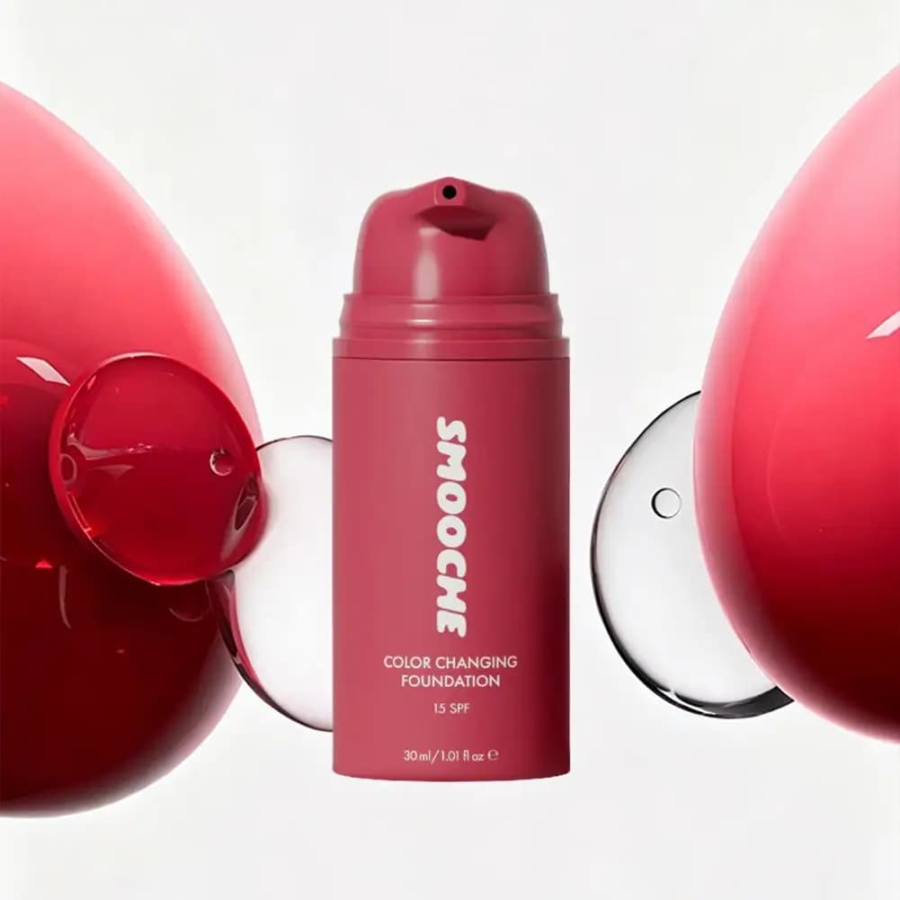 SMOOCHE Magical Self-Adjusting Color Changing Foundation,Covers Fine Lines , Lightweight Face Base Makeup For Invisible Pores