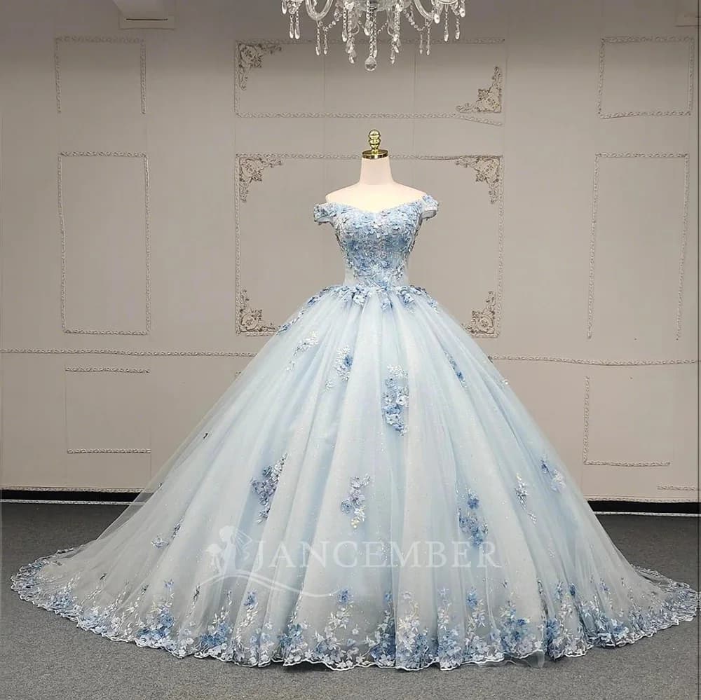 Dolce 15 Abito da ballo color lavanda Abito Quinceanera personalizzato Applicazioni in pizzo Perline Paillettes Abito dolce 16 Abiti XV Anos