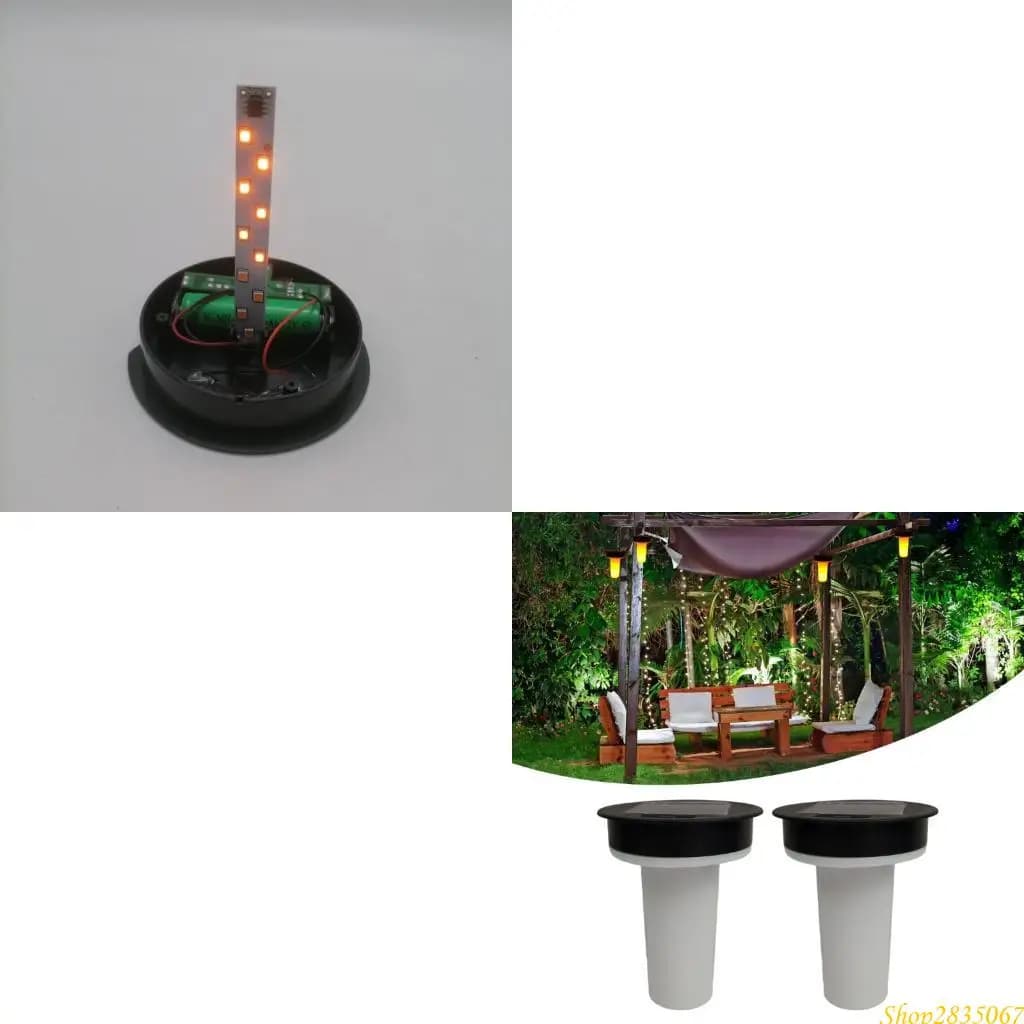 2 pcs impermeabile per esterni per esterni illuminazione decorativa per patio decorativo sostituzione solare Simulazione top a