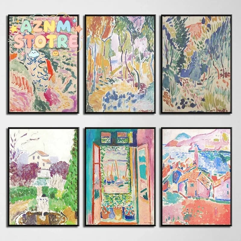 Henri Matisse Exhibition Abstract Colorful Landscape Posters Prints Canvas Painting Wall Art Pictures for Living Room Home De