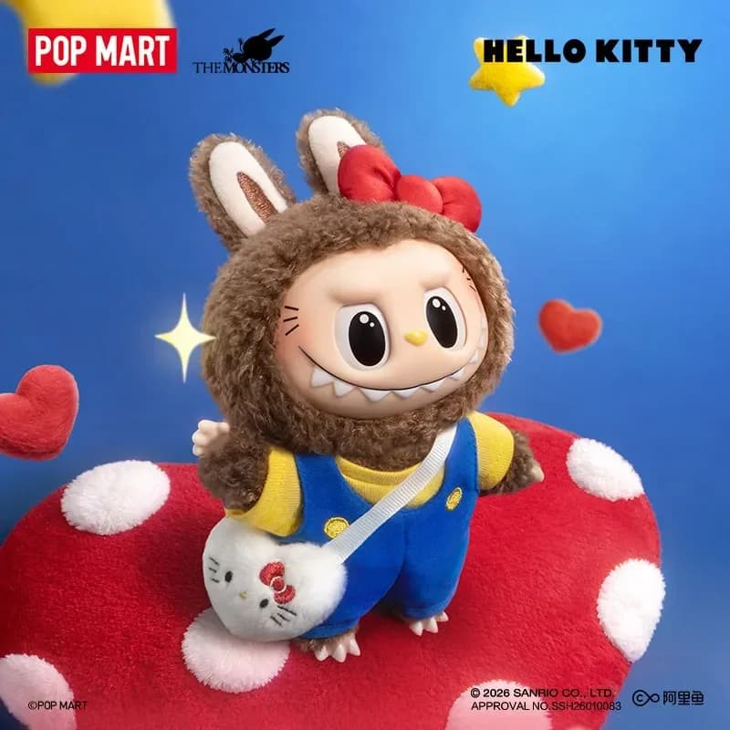 POP MART Labubu The Monsters Sanrio Characters Series Vinyl Plush Blind Box - Mystery Anime Figure Doll per Ornamenti da Scrivania