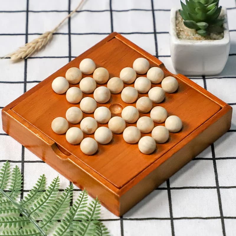 1Set Europa Gioco da tavolo Singolo picchetto di scacchi Solitario Diamante Spostare in modo indipendente Capacità cognitiva Giocattolo Giocattoli educativi classici