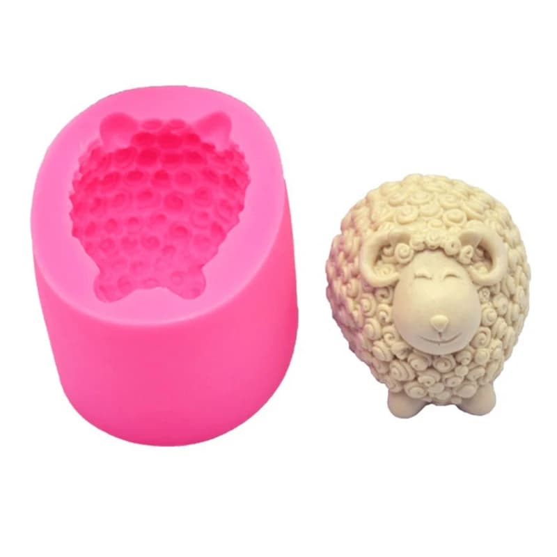 Sheep Silicone Candle Molds Forms DIY Handmade Animal Candle Making Soap Clay Plaster Resin Moulds Cake Decorating Tools