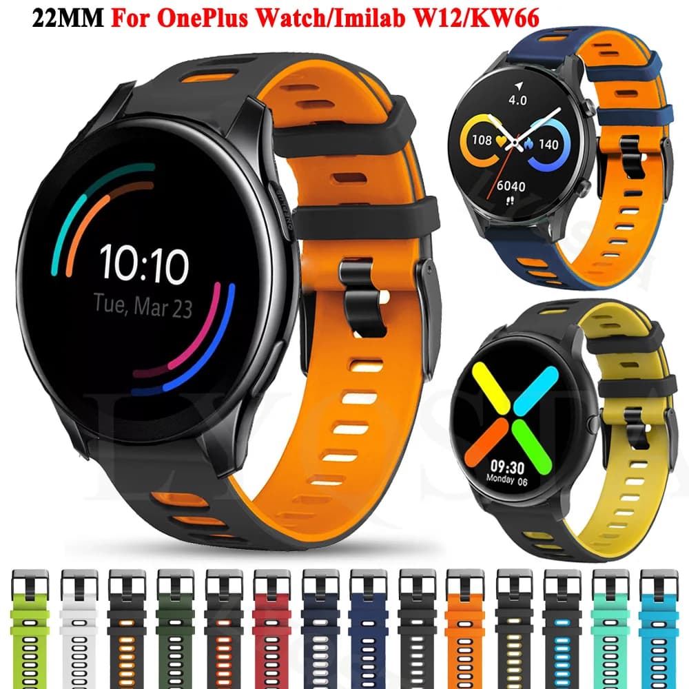 Cinturino da polso in Silicone di ricambio da 22mm per orologio Oneplus One plus cinturino da polso Smartwatch bracciale accessori per cinturino correa