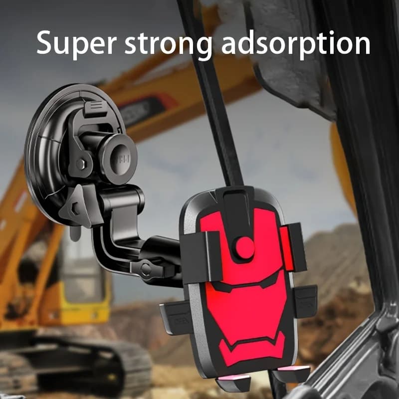 Supporto per telefono per auto - Supporto per cruscotto multifunzionale a ventosa grande, 360 ° Rotazione, adatta a tutti i telefoni cellulari