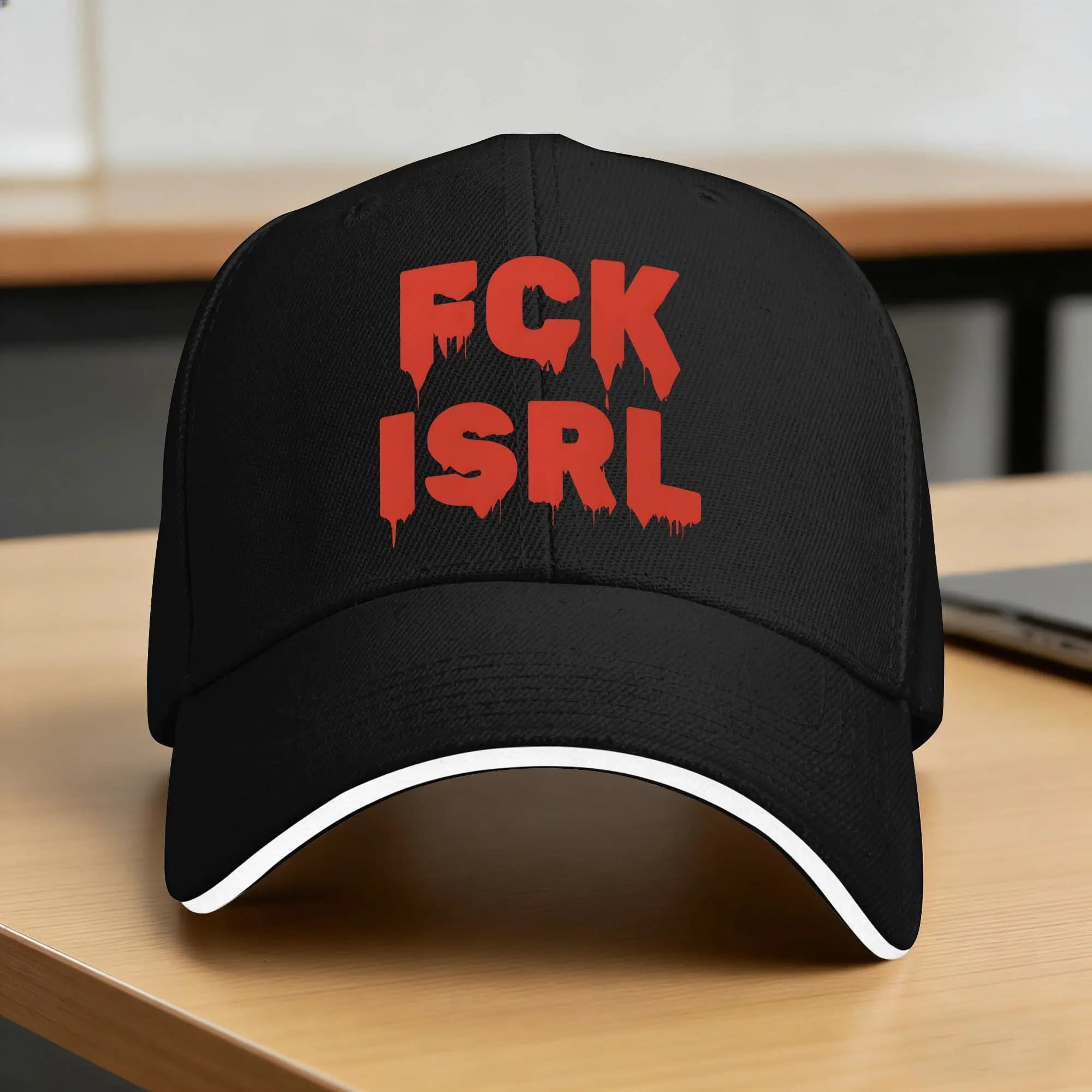 Spring FCK ISRL Baseball Cap Kpop Rock Vintage Print Sun Trucker Hat Female Male Adjustable Baseball Caps