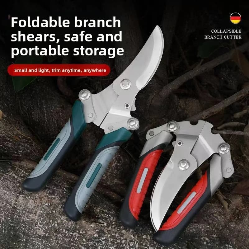 Stainless Steel Folding Pruning Shears, Garden Scissors for Fruit Trees, Flowers & Branches, Ideal for Grafting & Trimming