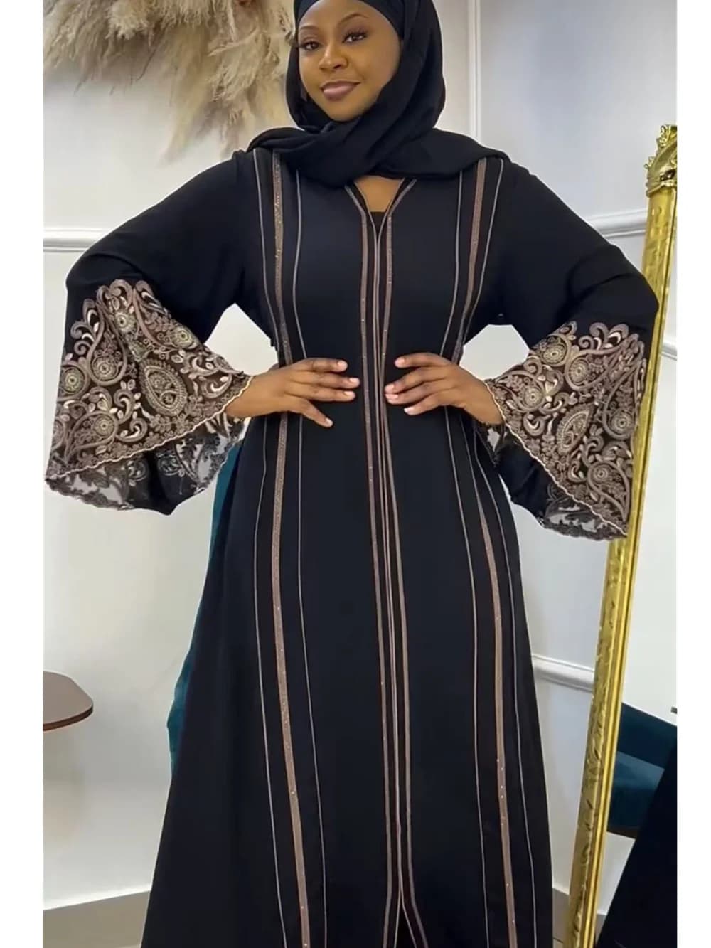 Ramadan Abaya Dubai Muslim caftano Hijab Dress Cardigan African Evening Dresses for Women Kimono Robe Femme Fall Islam Clothing