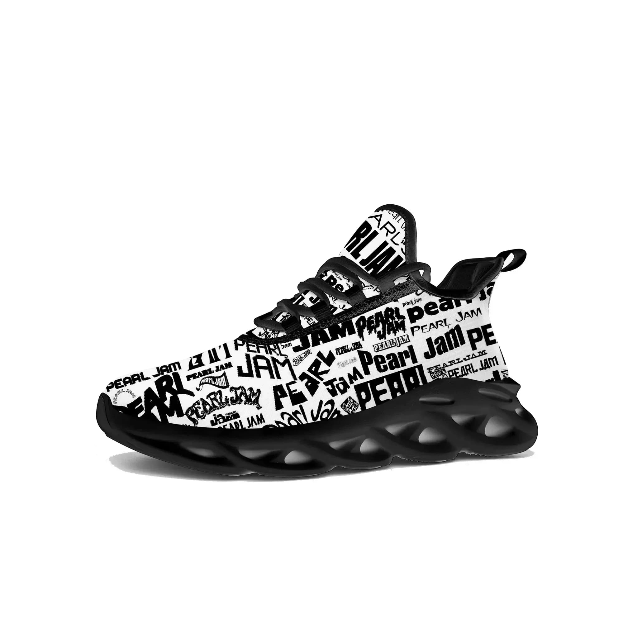 Pearl Jam Rock Band Flats Sneakers Scarpe da corsa sportive da uomo e da donna Sneaker con lacci in rete Calzature su misura