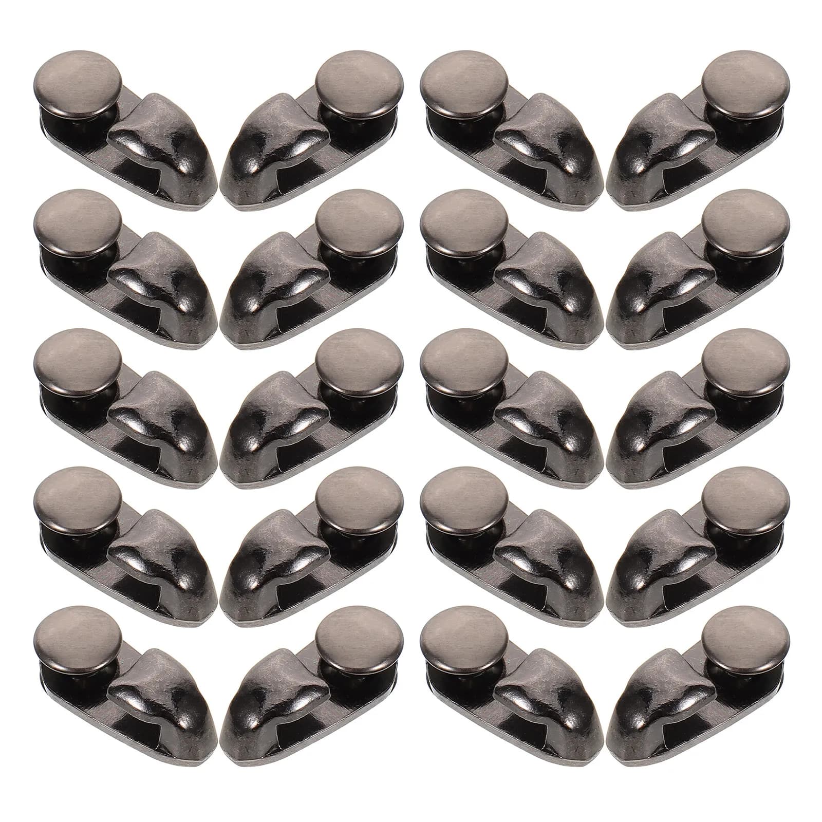 20Pcs Metal Shoe Buckle Set Antislip Lace Hooks Boot Lace Repair Hardware Ideal for Hiking Shoe Repair Camp Boot Hardware