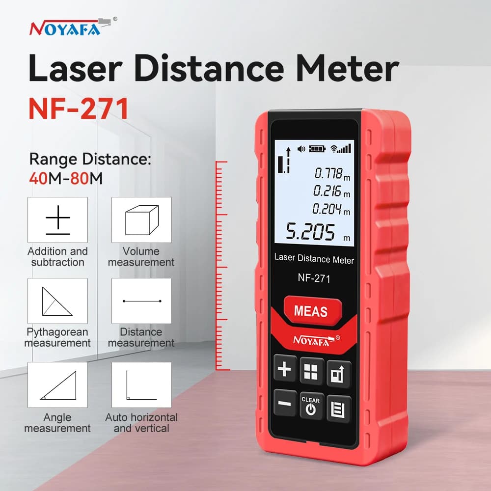 NOYAFA NF-271 Telemetro laser 40M Misuratore di distanza laser Dispositivo di misurazione digitale Strumenti Misuratore di distanza accurato