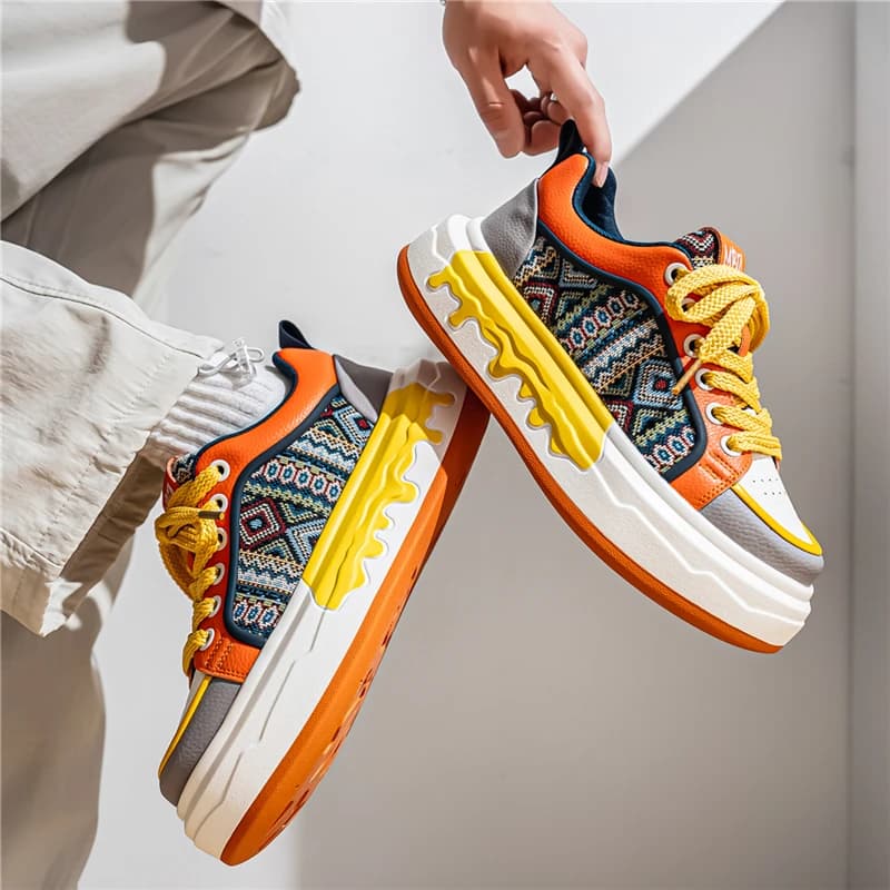 Nuove Scarpe Casual da Uomo Primavera 2026, Versatili, Sportive, con Suola Spessa, Traspiranti, a Taglio Basso, alla Moda