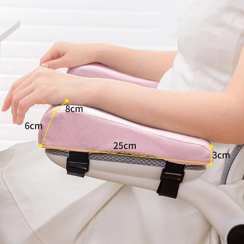 1 paio di braccioli in schiuma per sedia, cuscino per sedia, braccioli, supporto per sedia, cuscino per gomito, bracciolo per sollievo dal gomito da ufficio