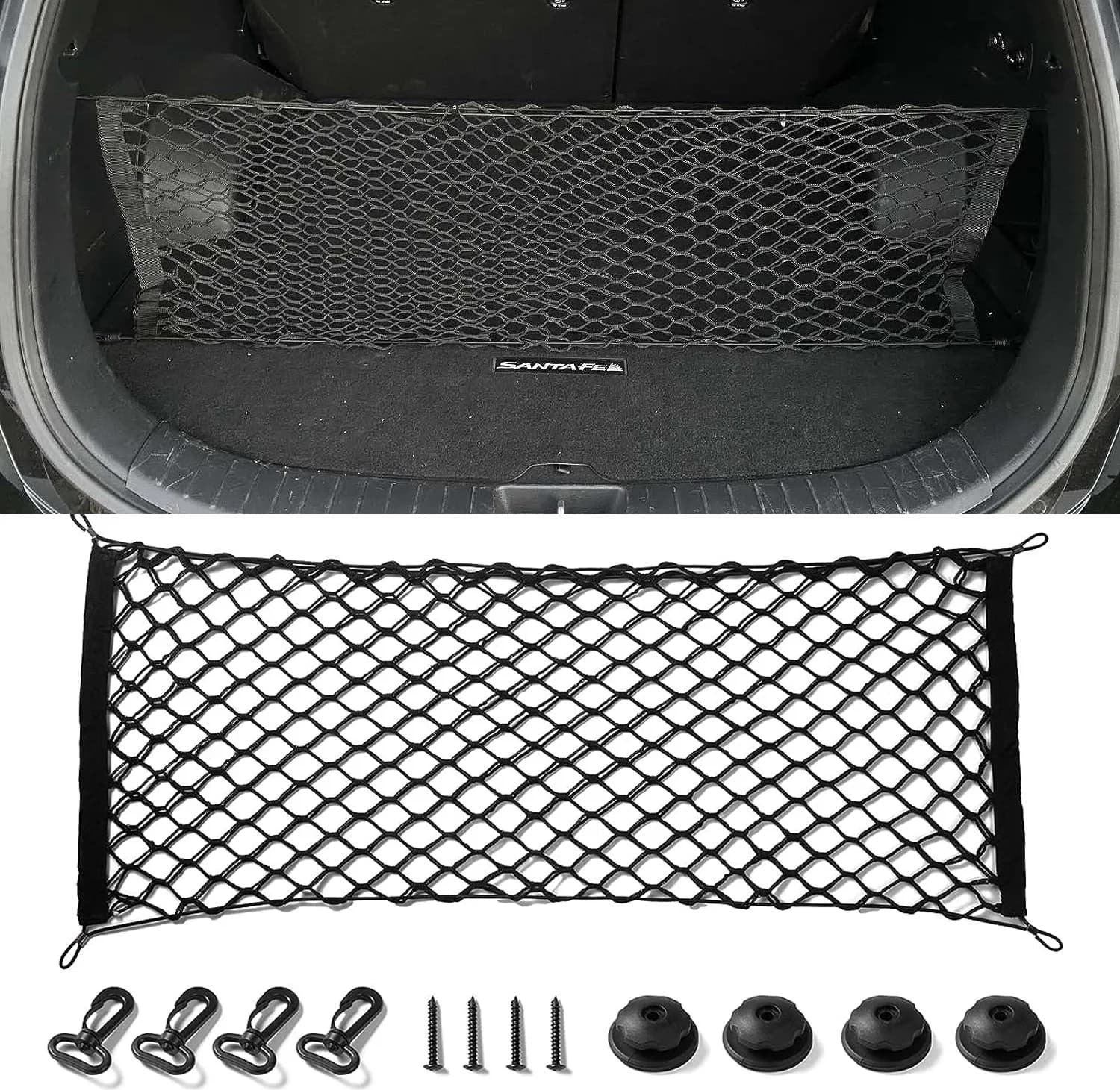 4 ganci per bagagliaio posteriore per auto bagagliaio per bagagliaio in rete elastica per bagagli per Dodge Charger SXT SRT Challenger Durango Dart Journey