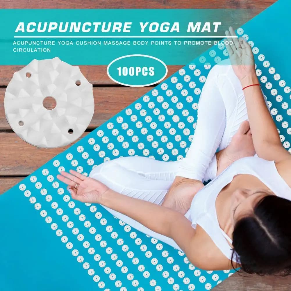 Yoga Mat for Agopression with Lotus Shape Plastic Tips, Pilates Bearing, Indoor Exercise Accessories and Sport