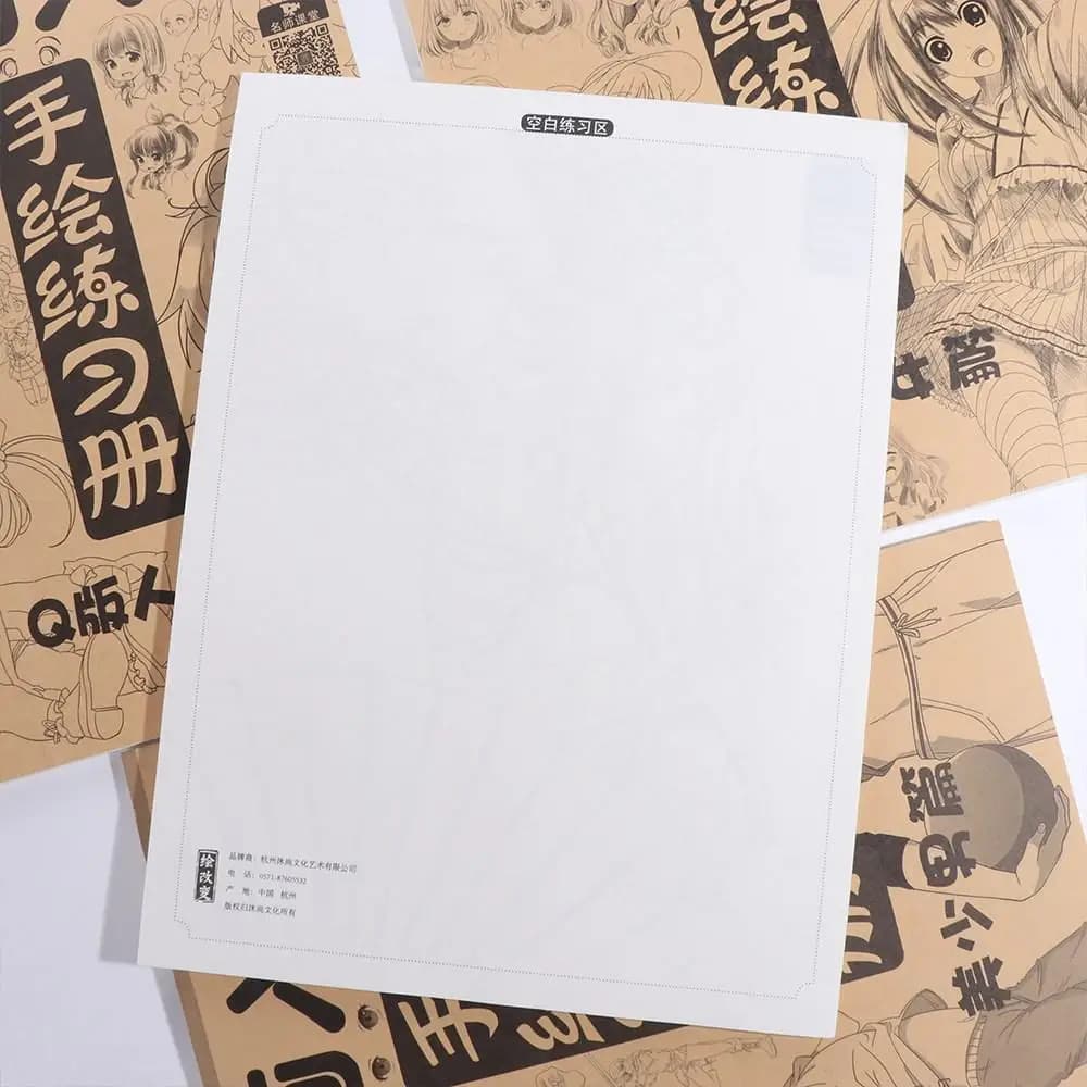 Anime Characters Hand Painted Tutorial Book Sketching Comics Girl Boy Art Copy Practice Book Practicing Learning