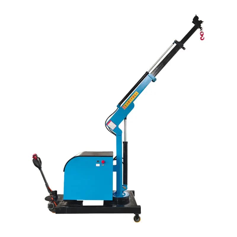 Telescopico idraulico elettrico mobile, piccolo veicolo gru con braccio piccolo elettrico, telescopico a 360 gradi, gru a sbalzo rotante