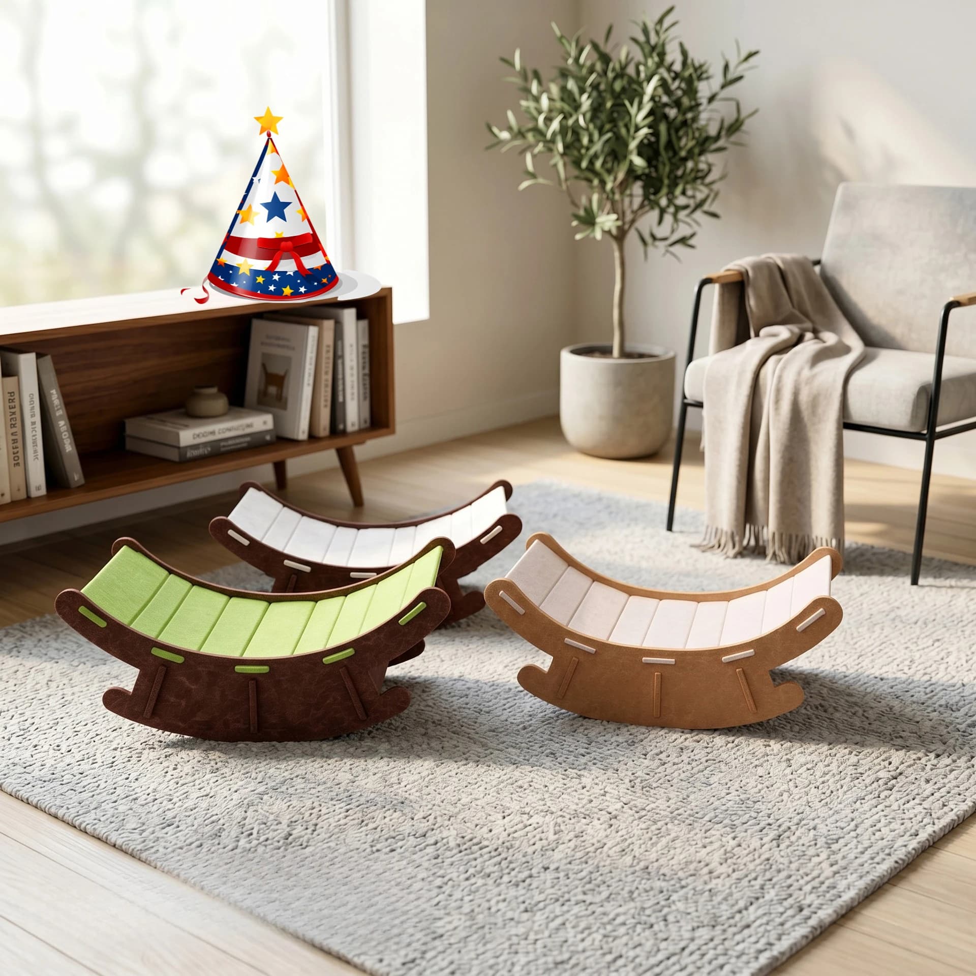 Cat and Dog Rocking Chair, Cat Scratch Board, Wear-resistant All Season Universal Cat Leisure Chair, Integrated Rocking Chair