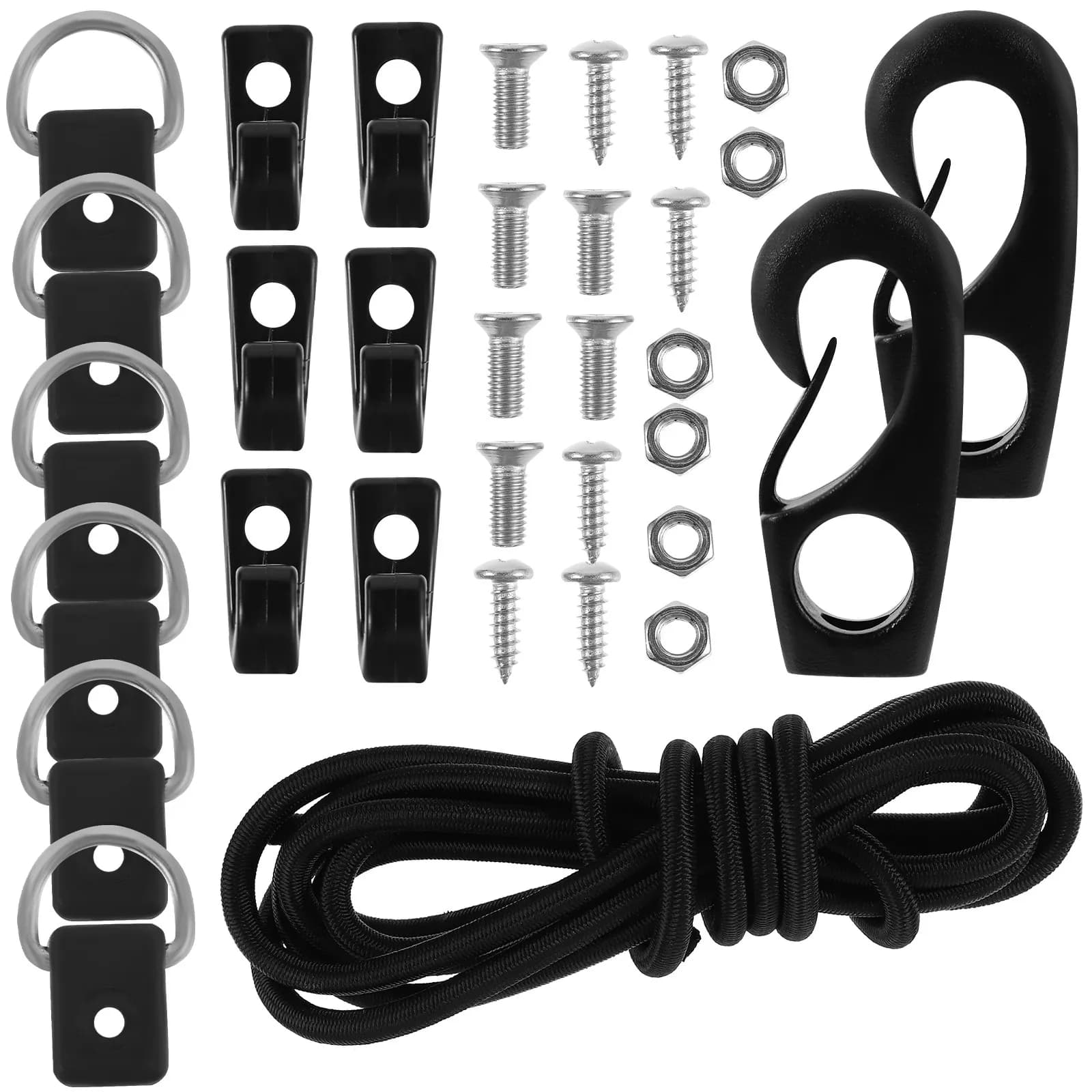 1Set Elastic Dock Mooring Line Rope Hook Boat Rope Marine Elastic Cord for Kayak Paddle Holder Heavy Duty Outdoor Supply