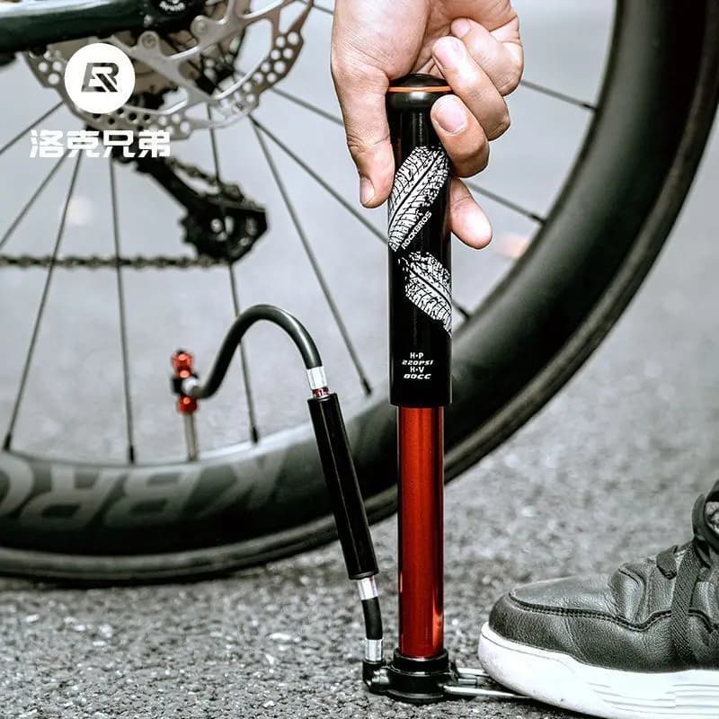 Bicycle Pump High Pressure 120PSI Mini Portable Aluminum Alloy Red Black Bike Tire Inflator With Hose For Mountain Road Bikes