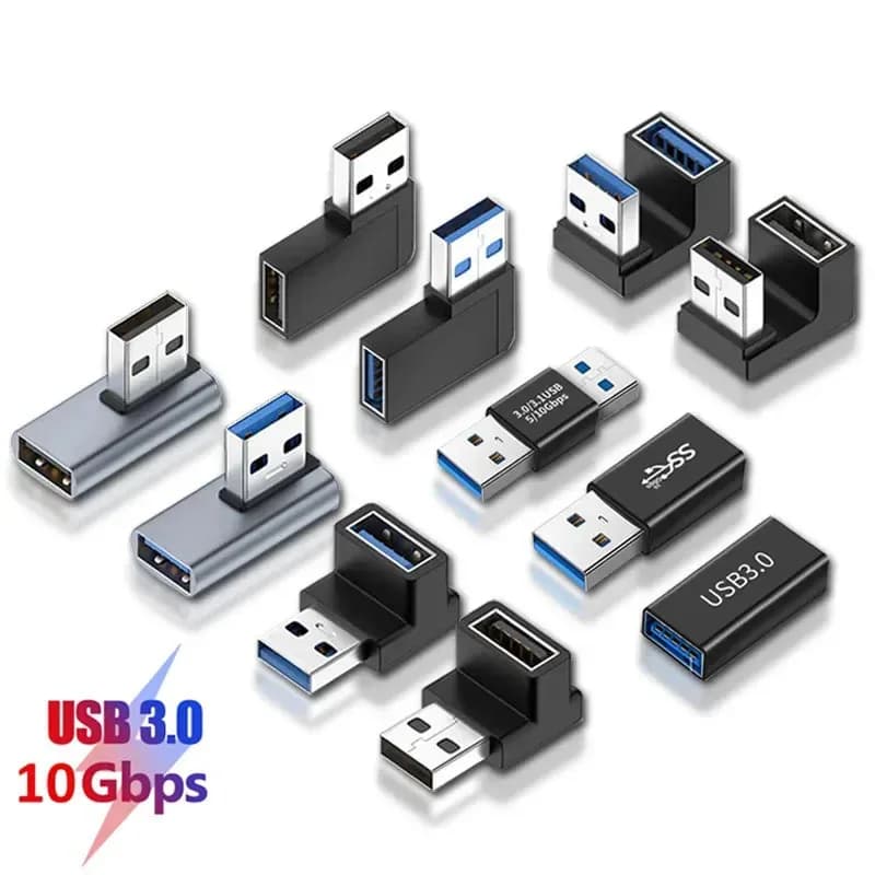 1/3 pz 90 gradi ad angolo retto USB 3.0 adattatore gomito 10 Gbps connettore USB, utilizzato per PC convertitore spina di espansione maschio e femmina