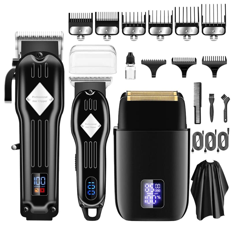 RESOLUTION Professional 3 in 1 electric haircut set for men's barber cutter electric shaver machine for cutting hair