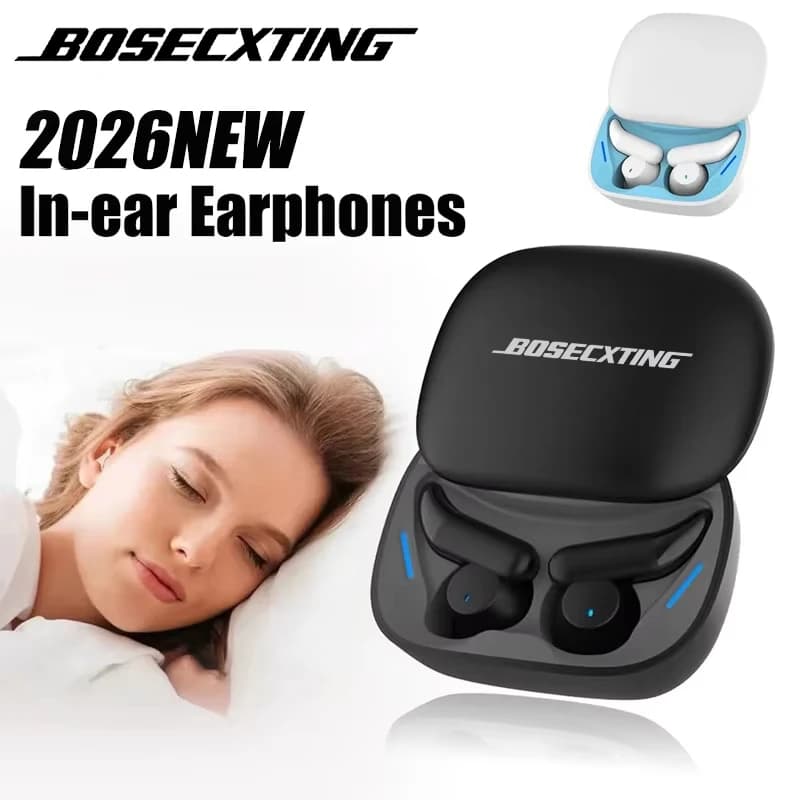 BOSECXTING Wireless Bluetooth Headphone In-ear Earplugs Sleep Noise Reduction Sliding Headset Sports Game Earphones With Mic