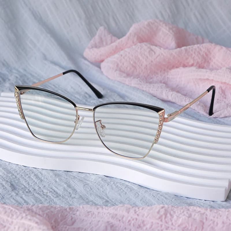 Women's Optimal Luxury Fittings, Cat Eye Style, Elegant Design Slinging Face, Fashion Multicolor Options