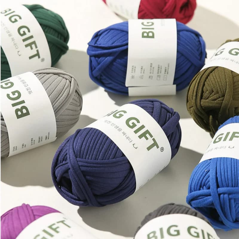 Filato in tessuto spesso da 100g per magliette, per lavori a maglia fai da te, borse, cappelli, pantofole, sottobicchieri, coperte, filato piatto in tessuto morbido.