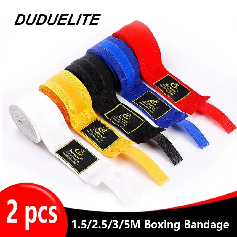 2PCS 1.5/2/3/5M Bende Boxing Training Sports Bende Cotton Sanda Kick Boxing Mma Hand Gloves Wrap Belt Boxing Gym Equipment