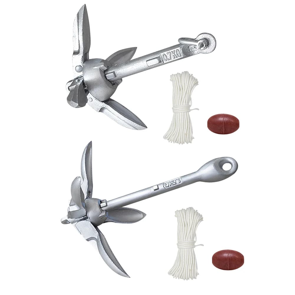 0.7/1.5KG Boat Anchor with 65ft Marine Rope and Buoy Kayak Anchor Marine Anchor for Kayak Fishing Canoes Jet Ski SUP Board